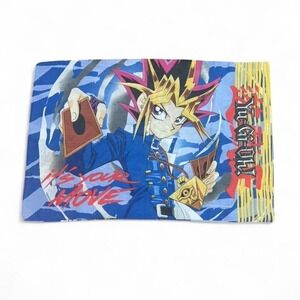 Vintage 1996 Yu-Gi-Oh! Duelist Kingdom blue & yellow pillowcase